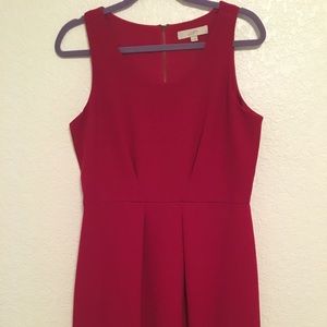 Red hot Ann Taylor Loft dress. Size 10.